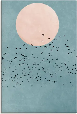 Produktbild von ARTland Leinwandbild Wegfliegen Größe: 80x120 cm