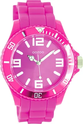 Produktbild von Oozoo Armbanduhr pink Silikon Vintage Series Damen-Herren Analog-Quarzuhr UOC4177A
