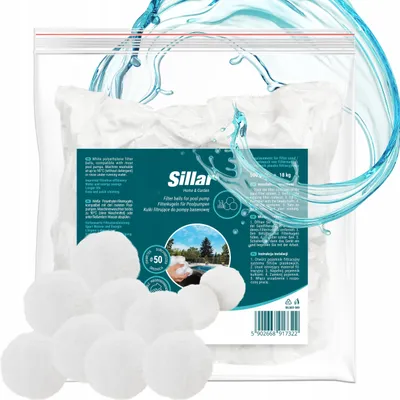 Produktbild von Sillar Filterbälle Filterkugeln Für Pool Sandpumpe 500g 0.5Kg weiß - Pool Kartusche Filterballs für Sandfilteranlagen