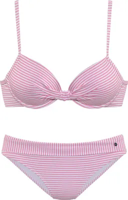 Produktbild von s.Oliver Bügel-Bikini rosé-weiß Größe 36 Cup D