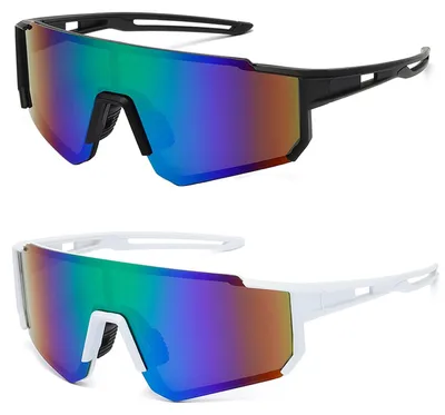 Image de 2 paires de lunettes de soleil de sport pour hommes et femmes