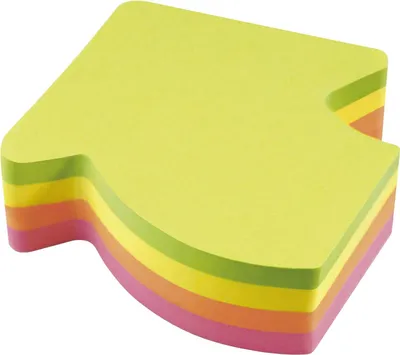 Produktbild von Haftnotizen Pfeilform geschwungen, 200 Blatt