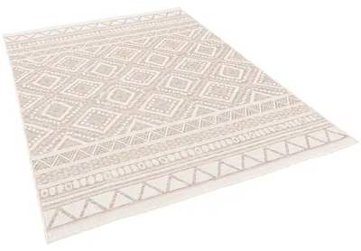 Produktbild von In & Outdoor Modern Flachgewebe Teppich Ottawa, Größe:120x170 cm, Design:Ethno Beige