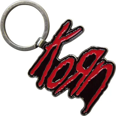 Obrázek produktu pro Korn - Smaltovaný přívěsek na klíče s logem RO12137 (jedna velikost) (červená/černá)