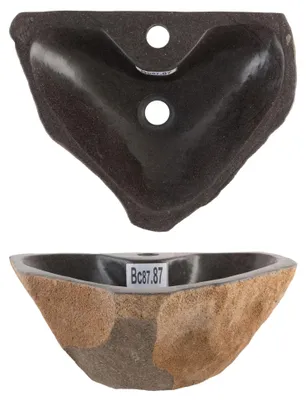 Imagen del producto de Lavabo de piedra natural, 40 cm, con orificio de desagüe