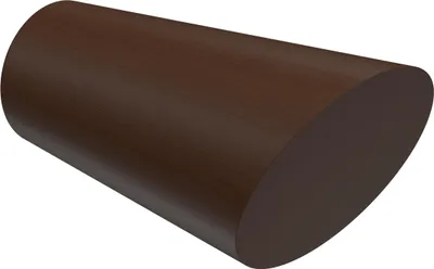 Produktbild von Interdeco Endstücke / Zierabschlüsse für Gardinenstangen mit 20 mm Ø Nussbaum, Typ Bero (Konus Schräge), Pack. 2 Stück