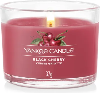 Produktbild von Yankee Candle Black Cherry Glasvotivkerze 37g