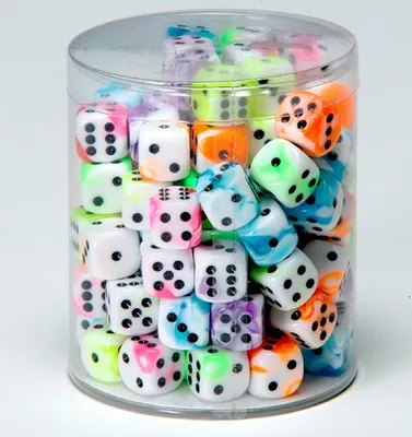 Produktbild von Weible Flashy Spielwürfel, 16 mm Kantenlänge, einzeln in Aufbewahrungsdose
