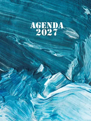 Image de Agenda 2027, format A4, une page par jour, avec un calendrier mensuel