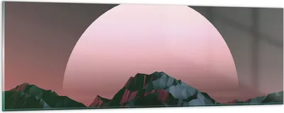 Produktbild von Bilder auf glas - Einteilig - Landschaft Berge Sonne - 90x30cm - Glasbilder - Wandbilder - Bilder - zum Aufhängen bereit - Wanddekoration aus Glas - Glas Bilder - Wandbild auf Glas - GAB90x30-4320