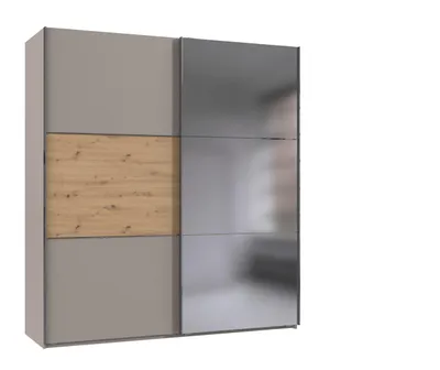 Produktbild von Schwebetürenschrank >indiana A< SAHARAGRAU / ARTISAN / SPIEGEL - 200x216x65cm (BxHxT)