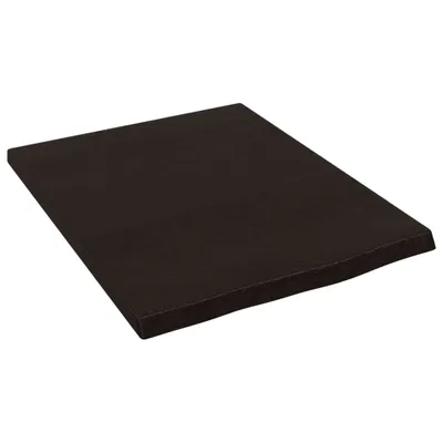 Produktbild von vidaXL Waschtischplatte Dunkelbraun 40x50x2 cm Massivholz Behandelt