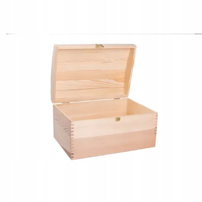 Zdjęcie produktu dla Pudełko Drewniane Kufer Z Zamkiem 34,5x25x19,2 cm