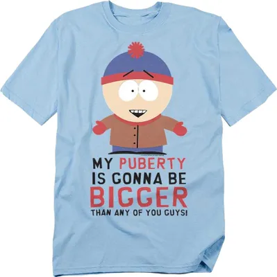Image de South Park - T-shirt "Puberty" pour homme/femme Unie TV29339 (S) (Bleu clair)