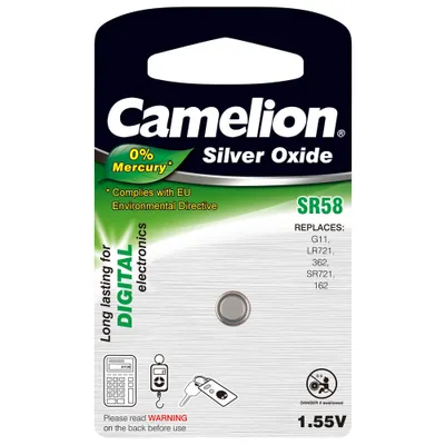 Obrázok produktu pre Batéria Camelion SR58 oxid strieborný 1 kus - Batéria
