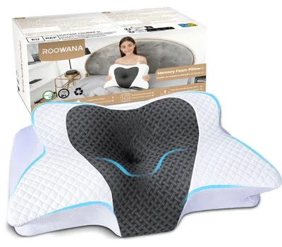 Image de Coussin ergonomique pour dormeurs sur le côté en mousse à mémoire 61,7x37 cm