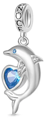 Produktbild von Gnoce Charm Anhänger Delfin mit Herz GNC118