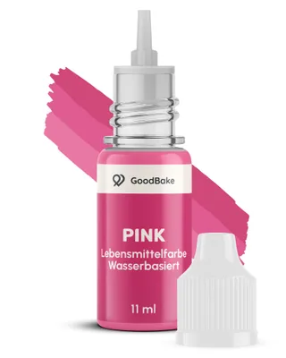 GoodBake Lebensmittelfarbe Pink, wasserbasiert, flüssig, 11 ml