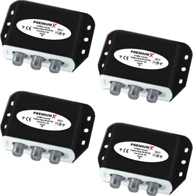 Produktbild von 4x PremiumX DiSEqC Schalter 2/1 SAT Umschalter Satellitenweiche Switch Verteiler