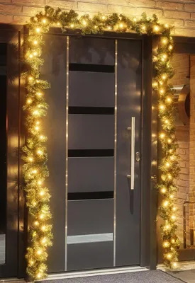 Produktbild von Tannengirlande 5 Meter, 80 LED, strombetrieben, erweiterbar, für Innen & Außen, Timer (bernstein)