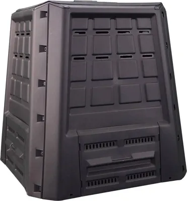 Produktbild von Polypropylen Kompostier, organischer Abfallbehälter, 380l Biocompose, 100%  Italy, 80x80H82 cm, schwarze Farbe