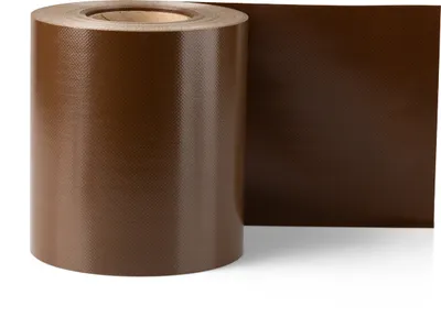 Produktbild von Electronicx PVC Sichtschutzstreifen Braun RAL 8014 35m x 19cm 650g/m² ▶ Doppelstabmatten Zaun Sichtschutzrolle - extra stark langlebig wetterfest