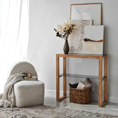 Image de Skye Decor, Via - Chestnut, commode, 100 % BOIS MASSIF, noyer, 85 x 31 x 85 cm