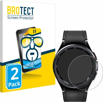 Produktbild von 2x Für Samsung Galaxy Watch 6 Classic (47 mm) Schutzfolie BROTECT Displayschutz Display Schutz Folie Klar Transparent