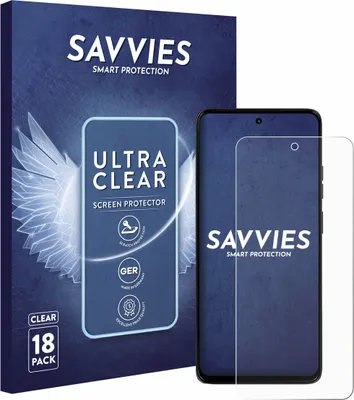 Produktbild von 18x Für Motorola Moto G56 Schutzfolie Savvies Displayschutz Display Schutz Folie Klar Transparent