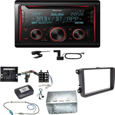 Produktbild von Pioneer FH-S820DAB DAB+ Bluetooth USB Einbauset für Tiguan Amarok Caddy Jetta