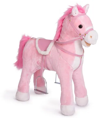 Produktbild von Pink Papaya Spielpferd zum Draufsitzen, Pink, 60 cm, mit Sound und Glitzer