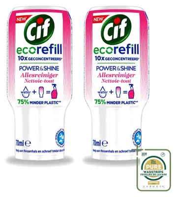 Produktbild von 2 x Cif Power & Shine Allesreiniger Ecorefill - 70 ml - Vorratspackung - 2 Stücke