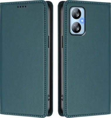Image de Étui en cuir pour Blackview A52 / A52 Pro, étui à rabat magnétique en cuirPolyuréthaneavec support, vert