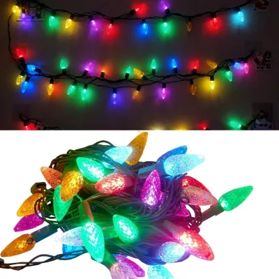 LED-Lichterkette, 50 LEDs, 5 m, mehrfarbig, batteriebetrieben