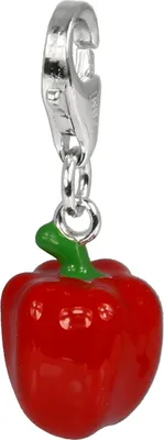 Image de SilberDream Charm bracelet pendentif poivron rouge argent 925 émail FC621