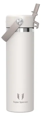 Immagine prodotto di Borraccia in acciaio inossidabile Sparrow, capacità 750 ml, thermos con coperchio e cannuccia