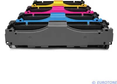 Produktbild von 4x Eurotone Toner Alternative für HP CF380X-83A / CF380X 312X Black Schwarz / CF381A 312A Blau Cyan / CF383A Rot Magenta / CF382A Gelb Yellow