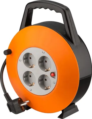 Produktbild von goobay Kabeltrommel orange/schwarz 15 m