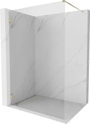 Produktbild von Mexen Lunar Duschwand Walk-in links 60 x 200 cm, transparent 8 mm, gold - 830-060-000-50-00-L