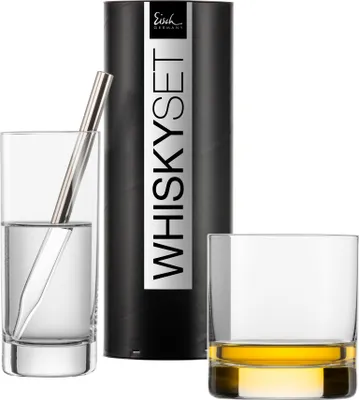 Immagine prodotto di Eisch Vorteilset 2 Stück Whisky Set 900/1 in Geschenkröhre GENTLEMAN 86590004 und Geschenk + Spende