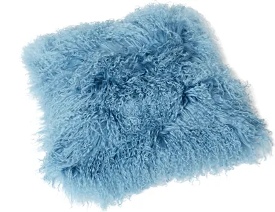 Produktbild von Tibetlamm Kissen Kissenbezug (ohne Inlet) JAY20 Blau 30x30cm