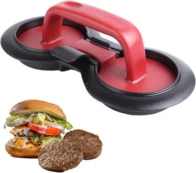 Zdjęcie produktu dla Praska do kotletów wołowych, podwójna, narzędzie kuchenne do przygotowywania hamburgerów