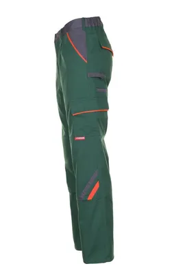 Produktbild von Planam Bundhose Visline, Gr. 46 grün/orange/schiefer