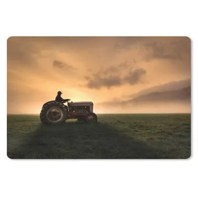 Produktbild von MuchoWow® Mauspad Mousepad Traktor - Landwirt - Nebel 27x18 cm - Mousepads - Maus Mat - Pad - Mausunterlage - Büroartikel - Desk Matten