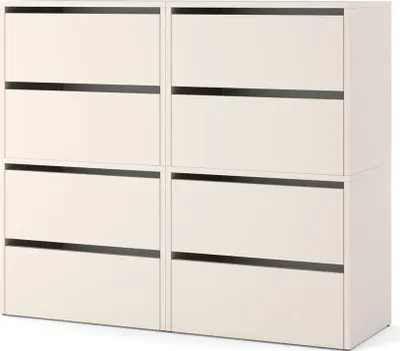 Zdjęcie produktu dla Szafka Na Buty 120Cm Uchylna 8 Drzwi Do Przedpokoju Nowoczesna Kaszmir