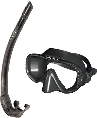 Produktbild von Aquaneos Trophy And Basic Schnorchelset Schwarz Schwarz One Size