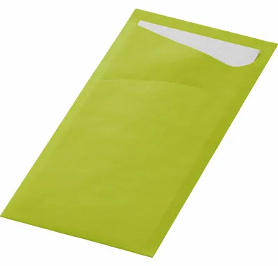 Immagine prodotto di 100 Sacchetti per tovaglioli in cellophane Duni Sacchetto® con tovaglioli, kiwi bianco, 19,5x8,5 cm, 450052