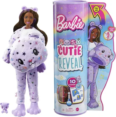 Produktbild von Mattel HJL57 - Barbie - Cutie Reveal - Puppe mit 10 Überraschungen, Teddy-Edition