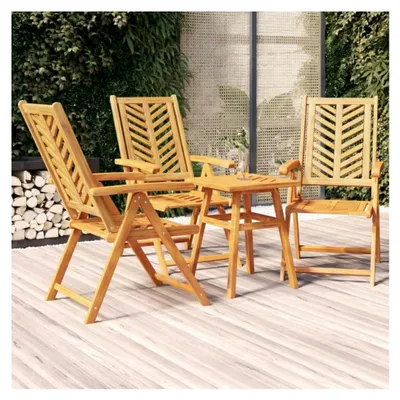 Produktbild von Gartenstühle für den Außenbereich, 3er Set, Akazienholz