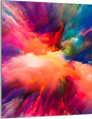 Produktbild von Herdabdeckplatte 40x52 Glaskeramikkochfeld Abdeckung Spritzschutz Glasplatte Deko Schneidebrett, Bunt Abstraktion